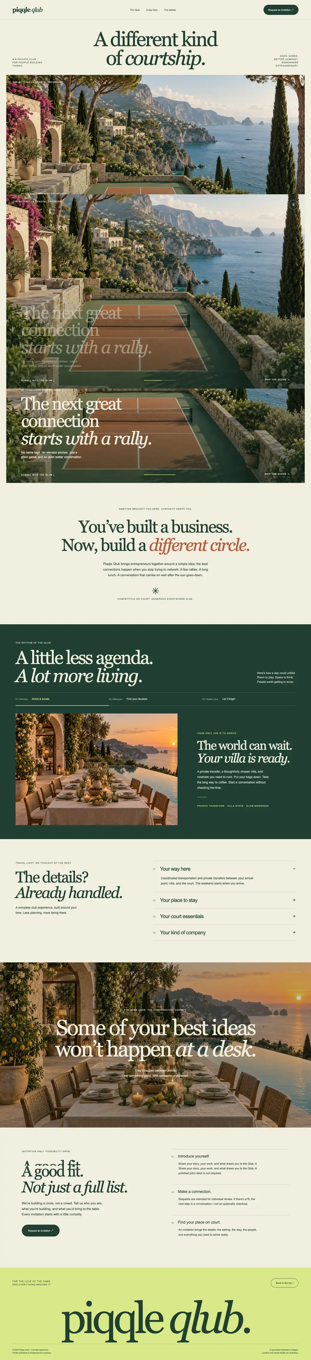 Piqqle Qlub concept site