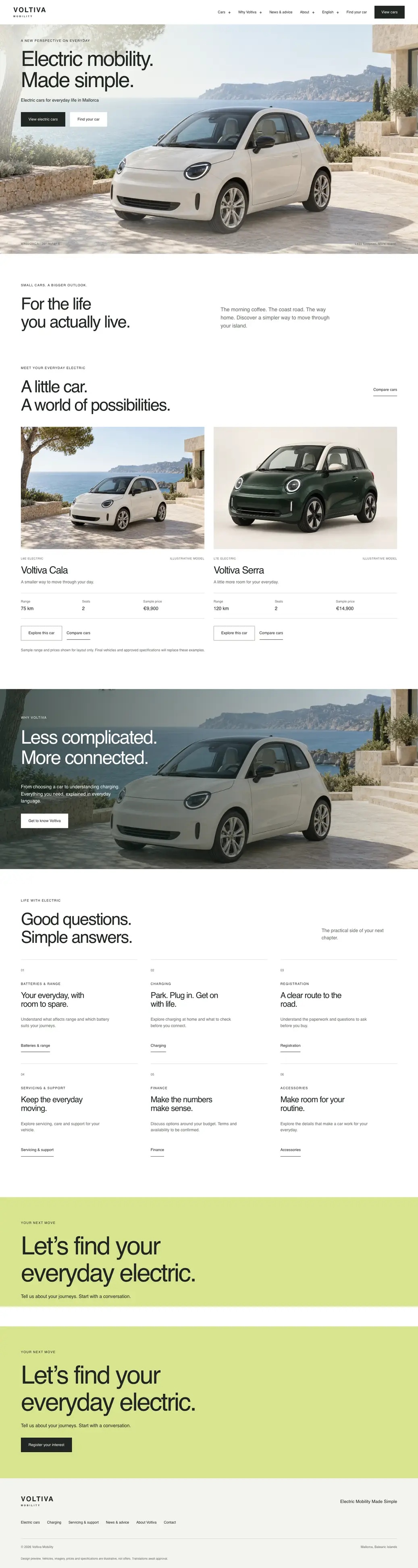 Voltiva Mobility concept site